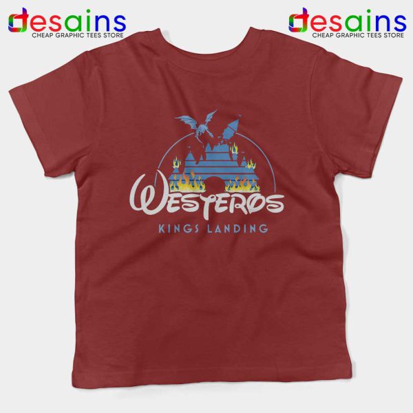 Westeros Kings Landing Disney Red Kids Tshirt Game of Thrones Youth