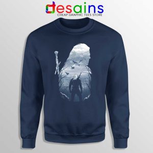 Wild Hunt The Witcher Navy Sweatshirt Netflix Witcher Geralt Sweaters