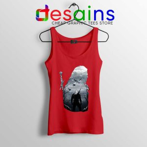 Wild Hunt The Witcher Red Tank Top Netflix Witcher Geralt Tops