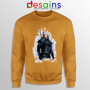 Witcher Geralt of Rivia Orange Sweatshirt The Witcher Netflix Sweaters