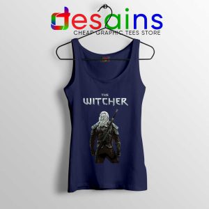 Witcher Monster Hunter Navy Tank Top Merch The Witcher Tops