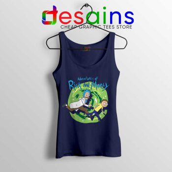 Adventures of Rick and Morty Navy Tank Top Get Schwifty Tops
