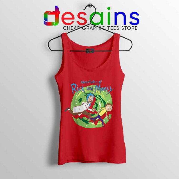 Adventures of Rick and Morty Red Tank Top Get Schwifty Tops
