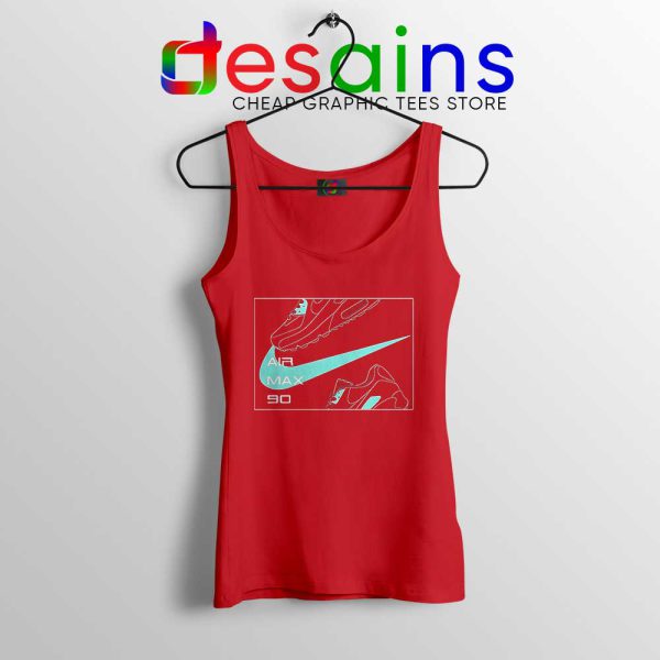 AirMax 90 Just Do It Red Tank Top Nike Parody Tops S-3XL