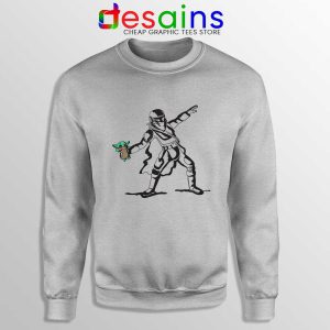 Baby Yoda Banksy Sport Grey Sweatshirt The Mandalorian Disney Sweaters