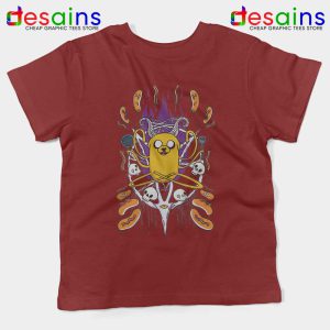 Bacon Pancakes Funny Maroon Kids Tshirt Cartoon Adventure Time