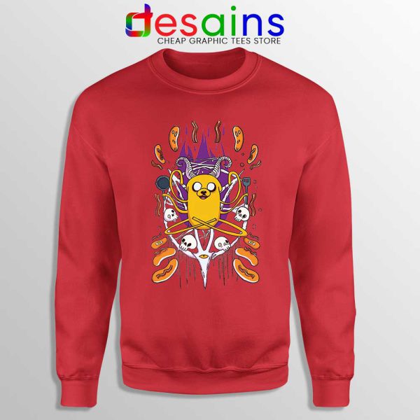 Bacon Pancakes Funny Red Sweatshirt Cartoon Adventure Time Sweaters