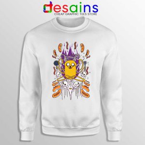 Bacon Pancakes Funny White Sweatshirt Cartoon Adventure Time Sweaters