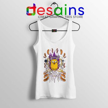 Bacon Pancakes Funny White Tank Top Cartoon Adventure Time Tops