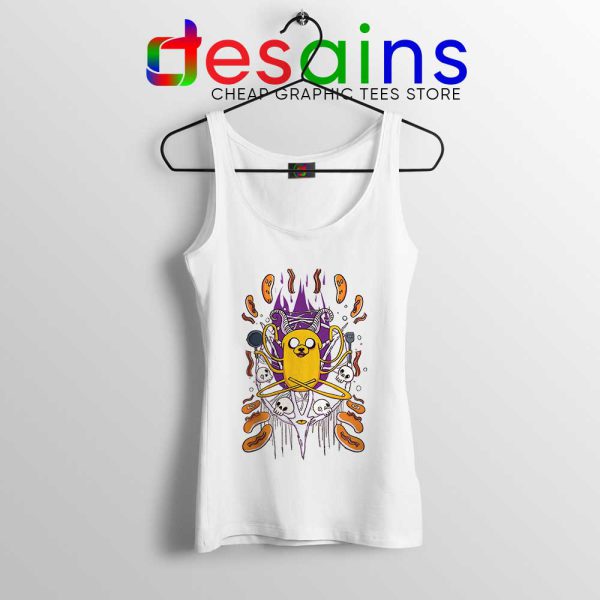 Bacon Pancakes Funny White Tank Top Cartoon Adventure Time Tops