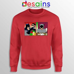 Batman Yelling at Catwoman Red Sweatshirt DC Comics Clothing Sweaters