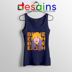 Best Billie Eilish Merch Navy Tank Top American Singer Tops