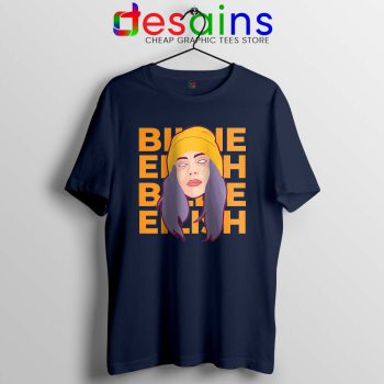 Best Billie Eilish Merch Navy Tshirt American Singer Tees