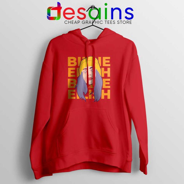 Best Billie Eilish Merch Red Hoodie American Singer Jacket Hoodies