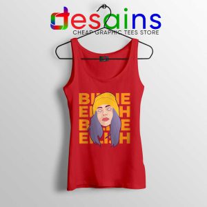 Best Billie Eilish Merch Red Tank Top American Singer Tops