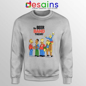 Big Bang Theory Simpsons Sport Grey Sweatshirt The Beer Band Theory