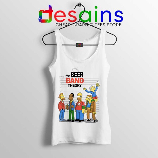 Big Bang Theory Simpsons Tank Top The Beer Band Theory Tops S-3XL