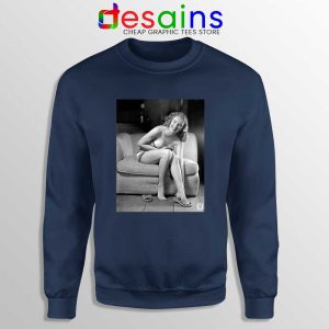 Blonde Bombshell Marilyn Monroe Navy Sweatshirt Playboy Girls Sweaters
