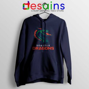 Cheap Dragons Seattle Navy Hoodie American Football Team Jacket