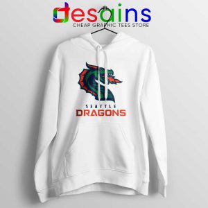 Cheap Dragons Seattle White Hoodie American Football Team Jacket