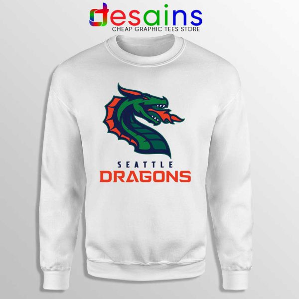 Cheap Dragons Seattle White Sweatshirt American Football Team