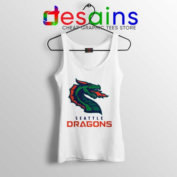 Cheap Dragons Seattle White Tank Top American Football Team Tops