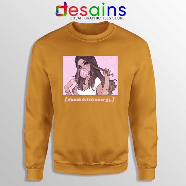 Dumb Bitch Energy Orange Sweatshirt the Best of ANYI Sweaters