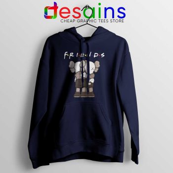 Friends Two KAWS Funny Navy Hoodies American Artist Jacket