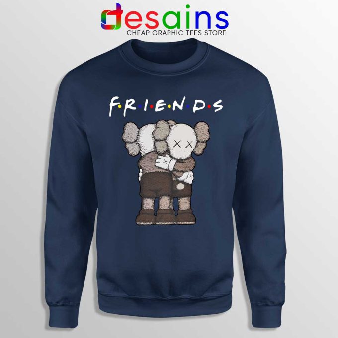 Friends Two KAWS Funny Navy Sweatshirt American Artist Sweaters