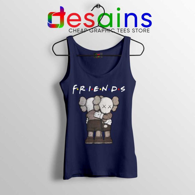 Friends Two KAWS Funny Navy Tank Top American Artist Tops