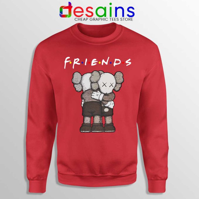 Friends Two KAWS Funny Red Sweatshirt American Artist Sweaters