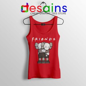 Friends Two KAWS Funny Red Tank Top American Artist Tops