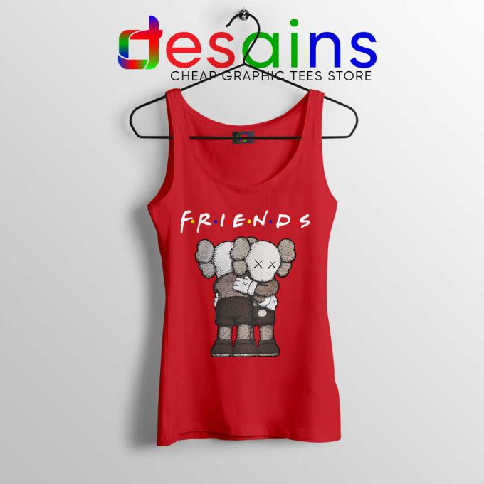Friends Two KAWS Funny Red Tank Top American Artist Tops