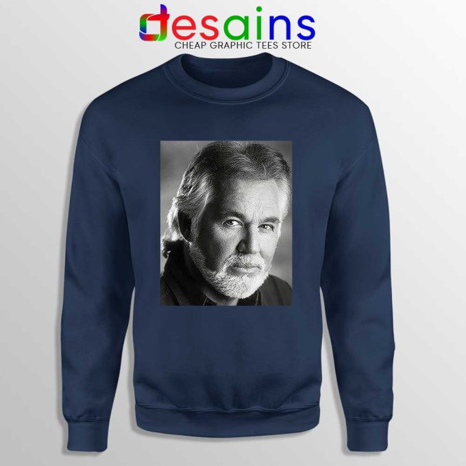 Kenny Rogers The Greatest Navy Sweatshirt Legendary Music Sweaters