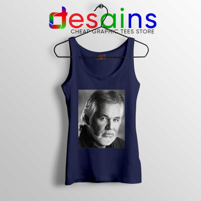 Kenny Rogers The Greatest Navy Tank Top Legendary Music Tops