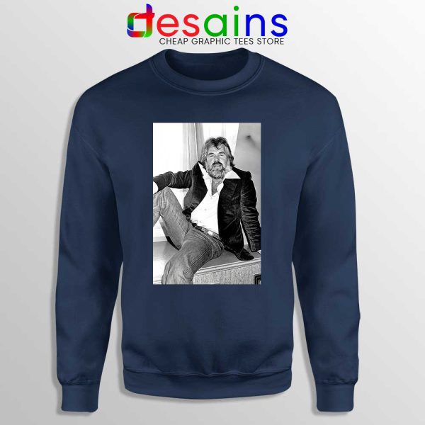 Kenny Rogers the Gambler Navy Sweatshirt American Singer Sweaters