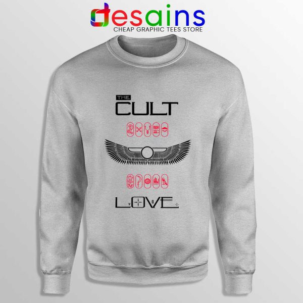 Love Album by The Cult Sport Grey Sweatshirt British Rock Band