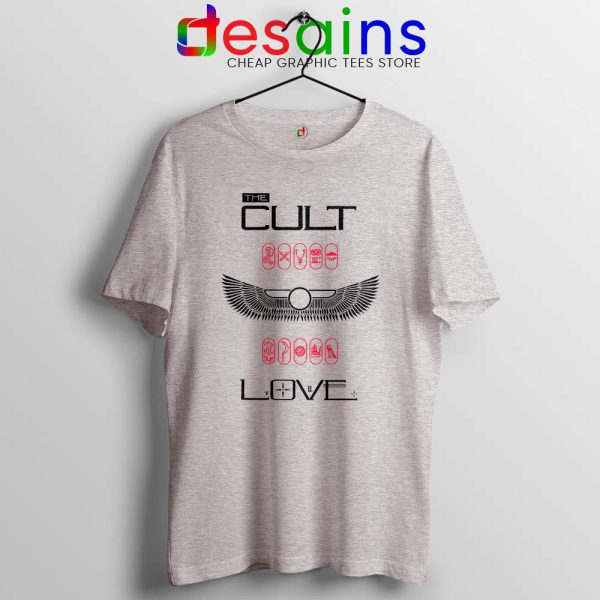 Love Album by The Cult Sport Grey Tshirt British Rock band Tees