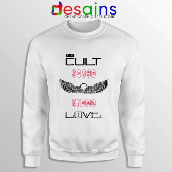 Love Album by The Cult White Sweatshirt British Rock Band Sweaters