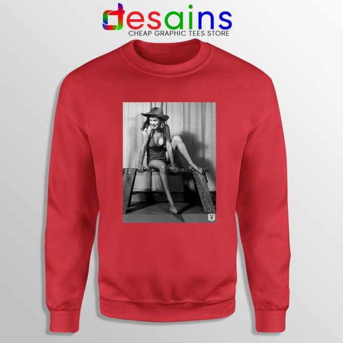 Marilyn Monroe Sex Symbols Red Sweatshirt Playboy Girls Sweaters