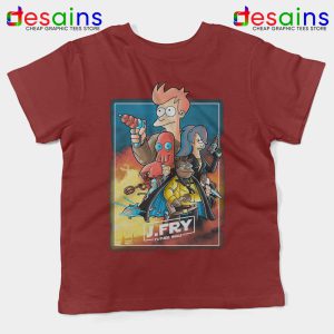 Philip J Fry Star Wars Maroon Kids Tshirt A Future Wars Story Youth