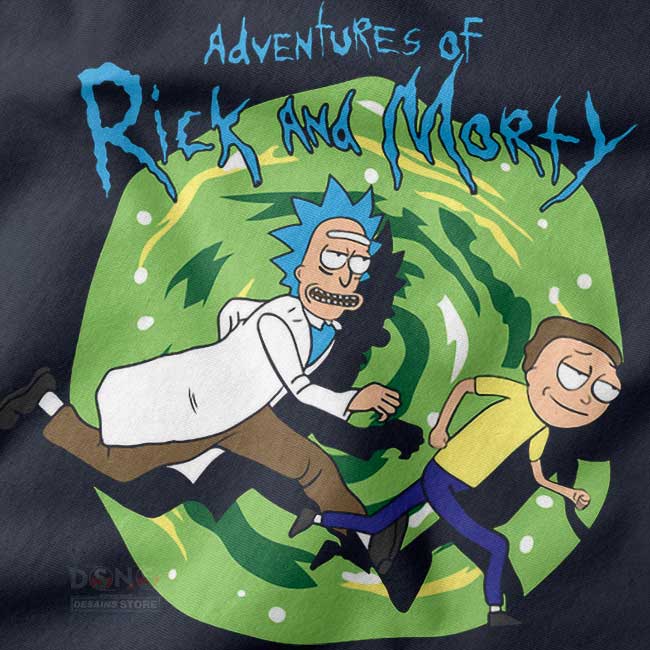Rick and Morty Tintin Parody Adventures Tee