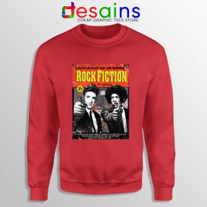 Rock Fiction Elvis Presley and Jimi Hendrix Red Sweatshirt