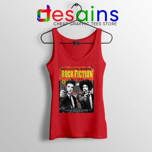 Rock Fiction Elvis Presley and Jimi Hendrix Red Tank Top Pulp Fiction
