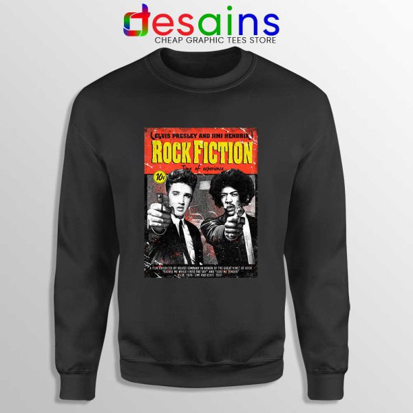 Rock Fiction Elvis Presley and Jimi Hendrix Sweatshirt Pulp Fiction