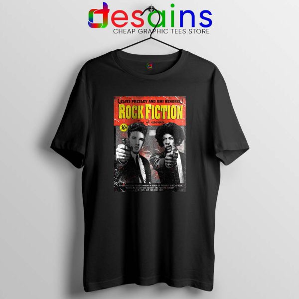 Rock Fiction Elvis Presley and Jimi Hendrix Tshirt Pulp Fiction Tees S-3XL