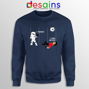 Stormtrooper And A Redshirt Navy Sweatshirt Star Wars Vs Star Trek