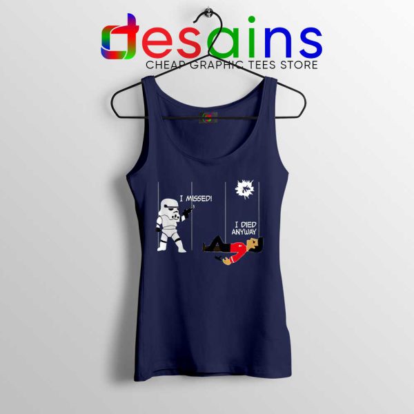 Stormtrooper And A Redshirt Navy Tank Top Star Wars Vs Star Trek Tops