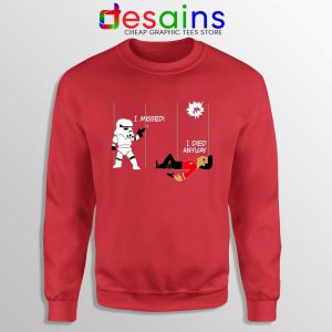 Stormtrooper And A Redshirt Red Sweatshirt Star Wars Vs Star Trek