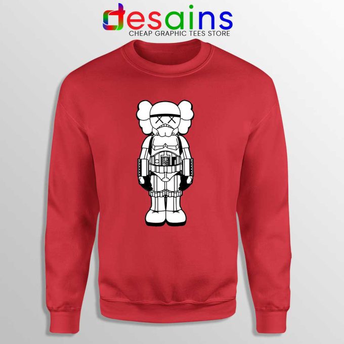Stormtrooper KAWS Funny Red Sweatshirt Star Wars Merch Sweaters